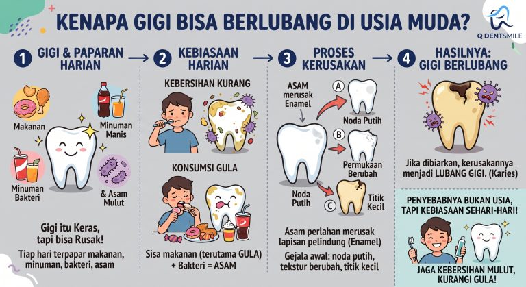 Penyebab gigi berlubang