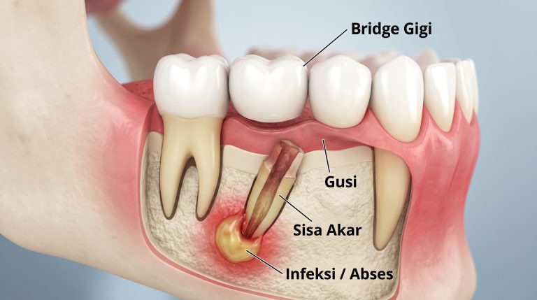 infeksi sisa akar gigi